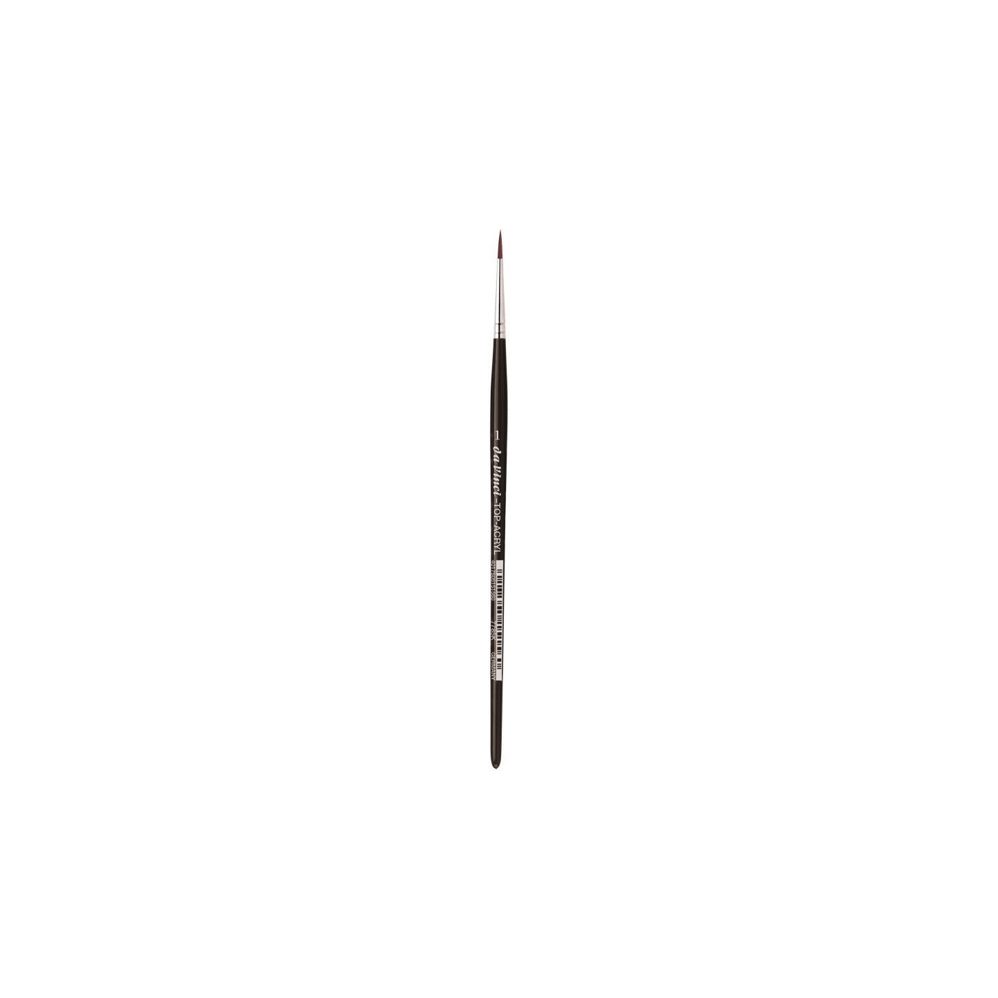 da Vinci TOP-ACRYL Red-Brown Brush, Synthetic, Acrylic & Oil, Round, Series 7785K, Size 1