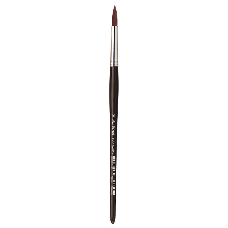 da Vinci TOP-ACRYL Red-Brown Brush, Synthetic, Acrylic & Oil, Round, Series 7785K, Size 10