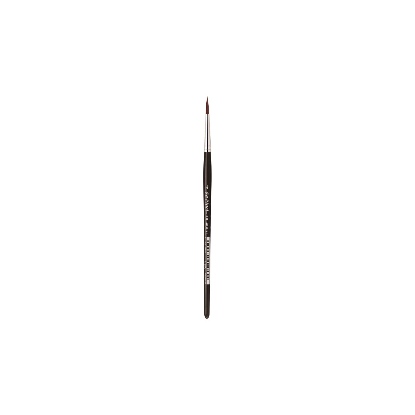 da Vinci TOP-ACRYL Red-Brown Brush, Synthetic, Acrylic & Oil, Round, Series 7785K, Size 4