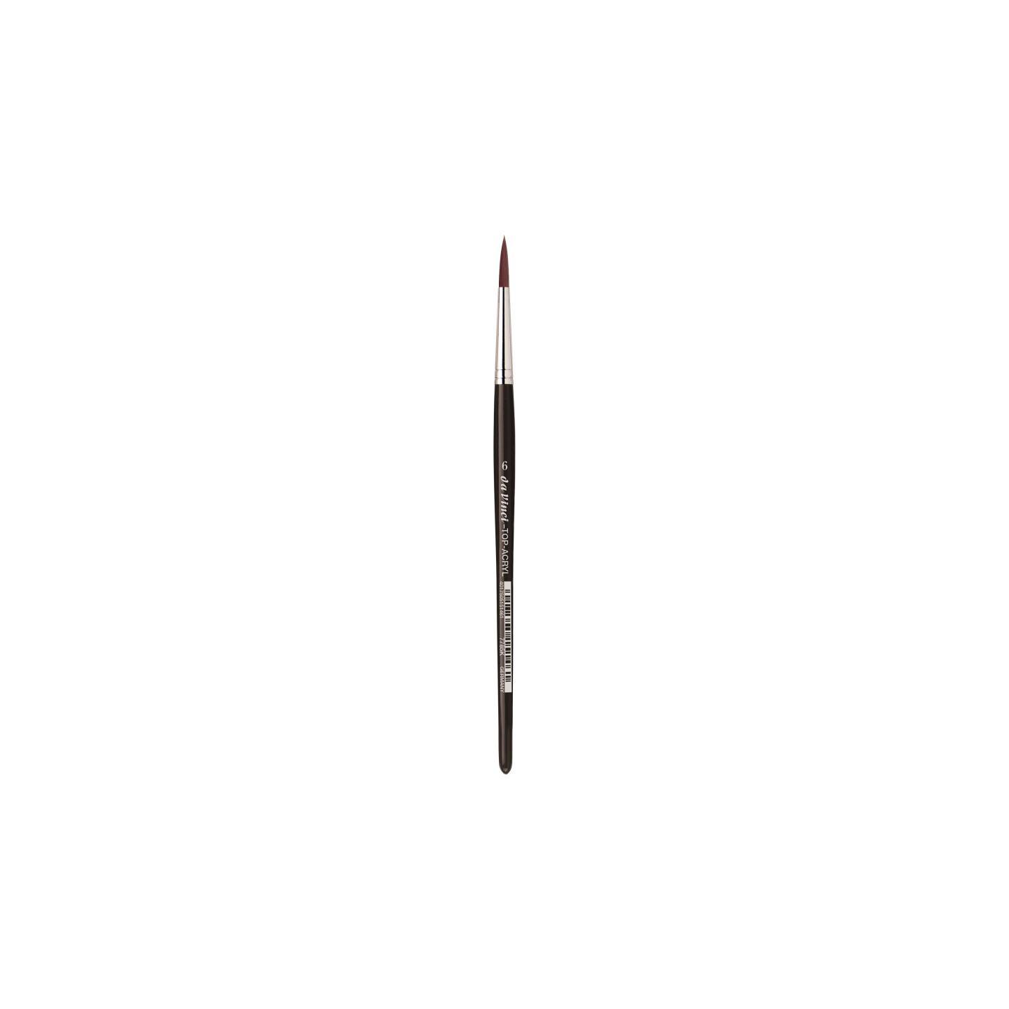 da Vinci TOP-ACRYL Red-Brown Brush, Synthetic, Acrylic & Oil, Round, Series 7785K, Size 6