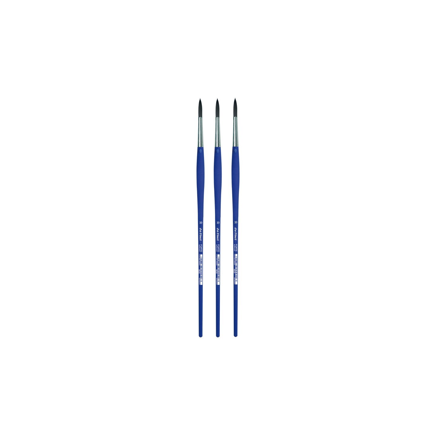 da Vinci FORTE-Acrylics Student Brush, Synthetic, Acrylic & Oil, Round, Series 8630, Size 10, Pack of 3