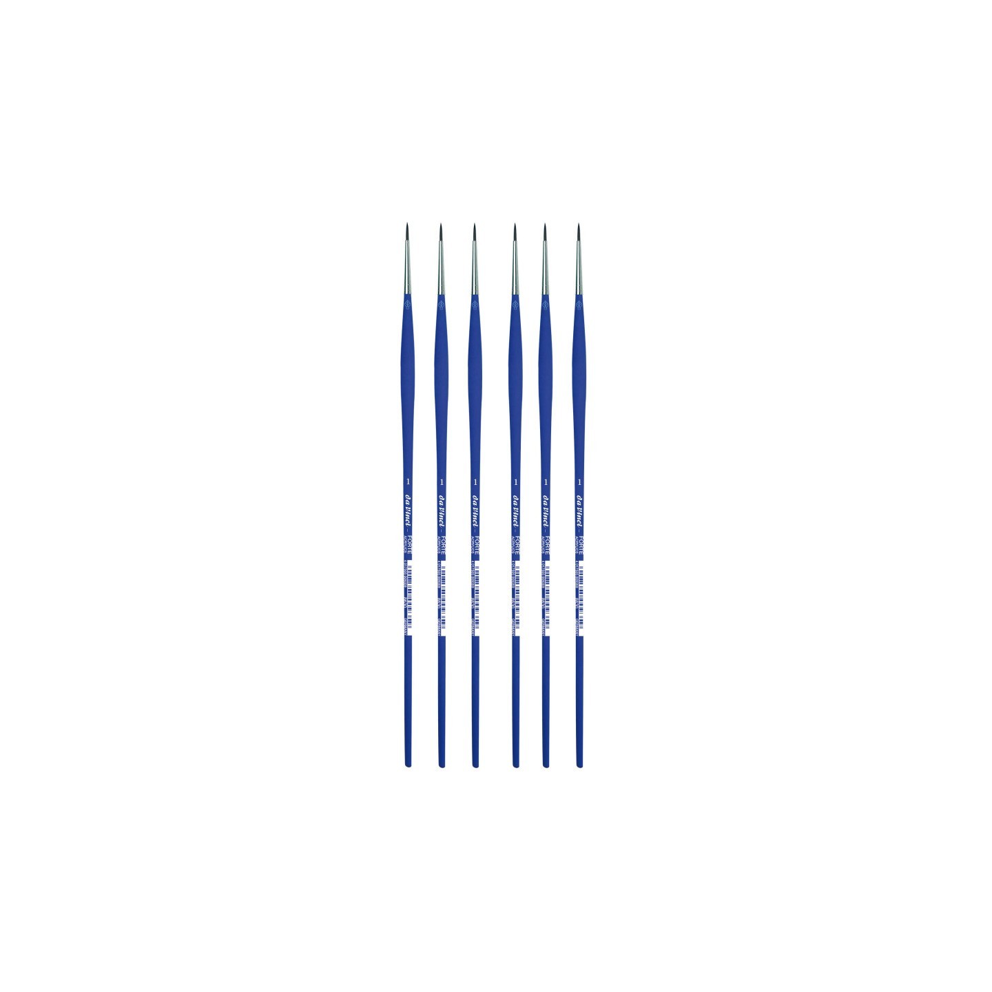 da Vinci FORTE-Acrylics Student Brush, Synthetic, Acrylic & Oil, Round, Series 8630, Size 1, Pack of 6