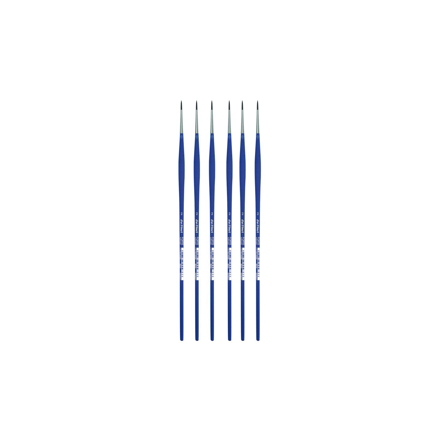 da Vinci FORTE-Acrylics Student Brush, Synthetic, Acrylic & Oil, Round, Series 8630, Size 2, Pack of 6