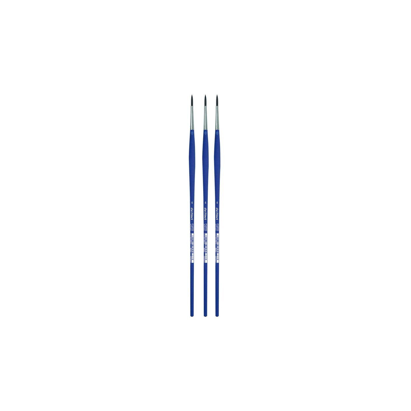 da Vinci FORTE-Acrylics Student Brush, Synthetic, Acrylic & Oil, Round, Series 8630, Size 4, Pack of 3