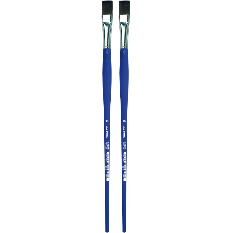 da Vinci FORTE-Acrylics Student Brush, Synthetic, Acrylic & Oil, Flat, Series 8640, Size 16, Pack of 2