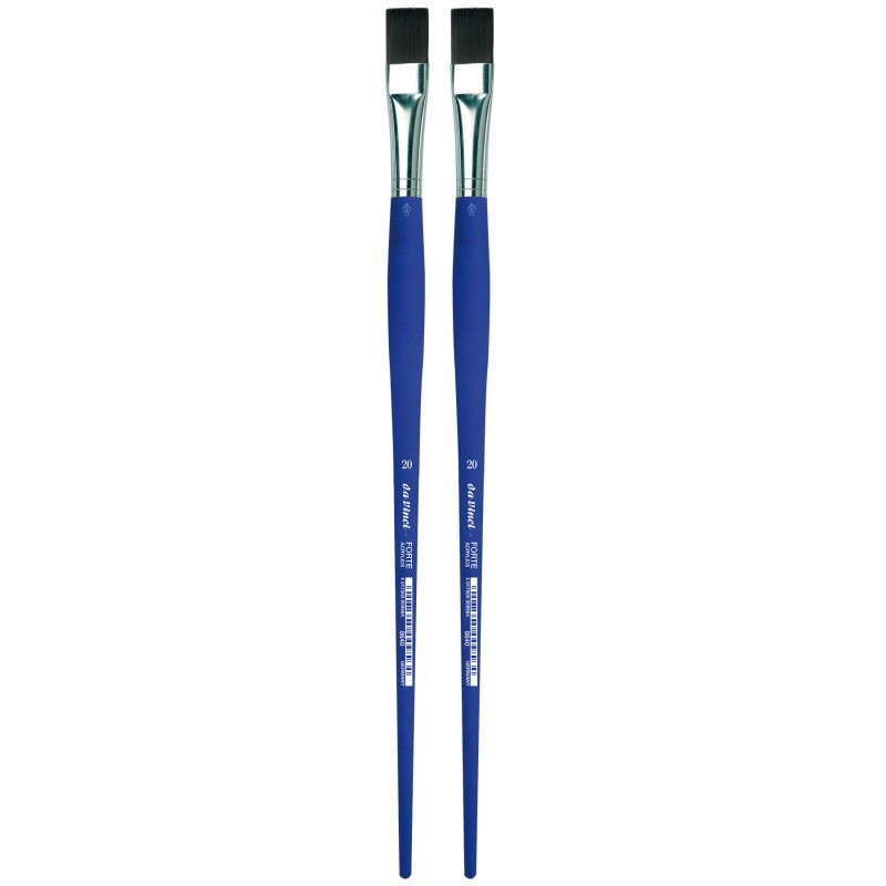da Vinci FORTE-Acrylics Student Brush, Synthetic, Acrylic & Oil, Flat, Series 8640, Size 20, Pack of 2
