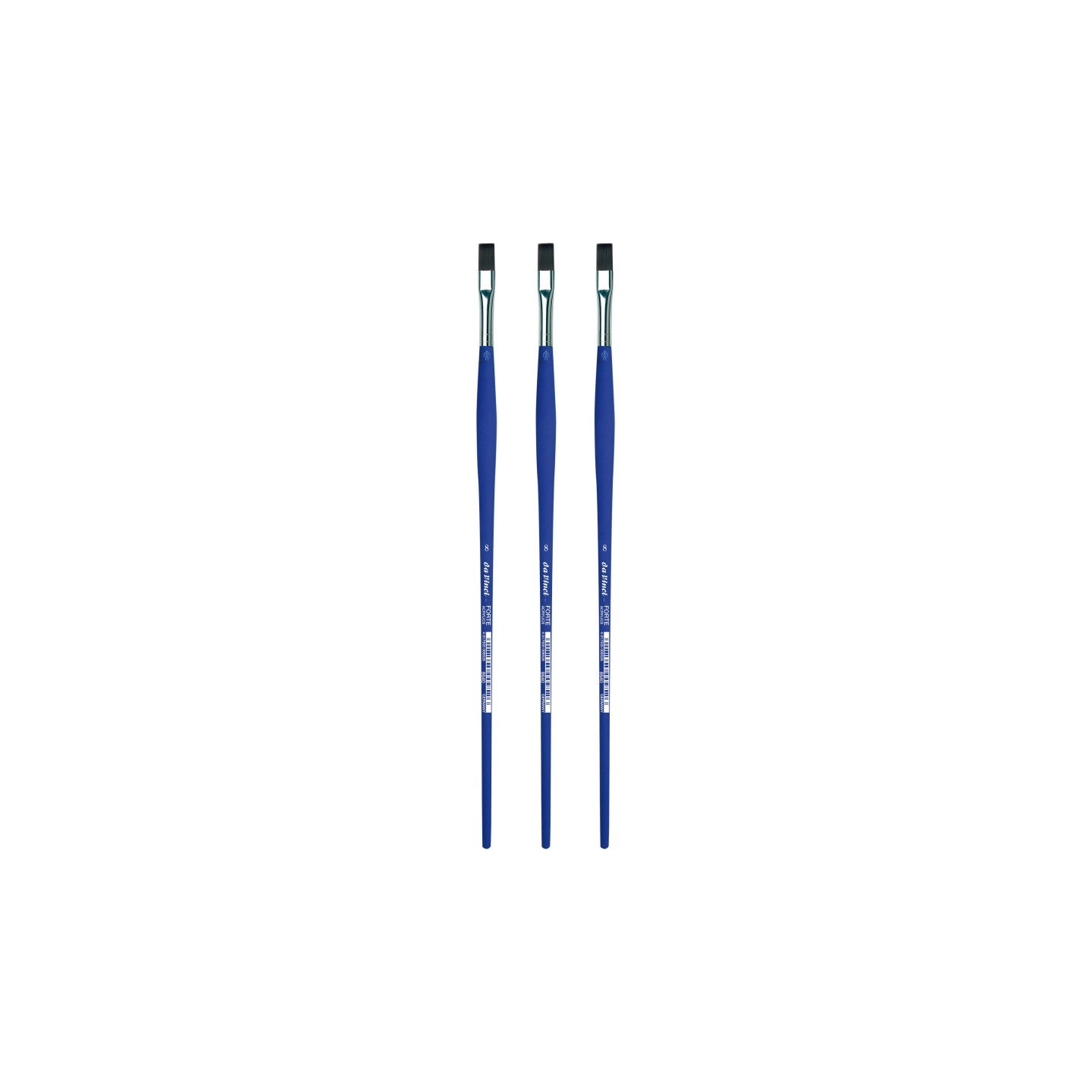 da Vinci FORTE-Acrylics Student Brush, Synthetic, Acrylic & Oil, Flat, Series 8640, Size 8, Pack of 3