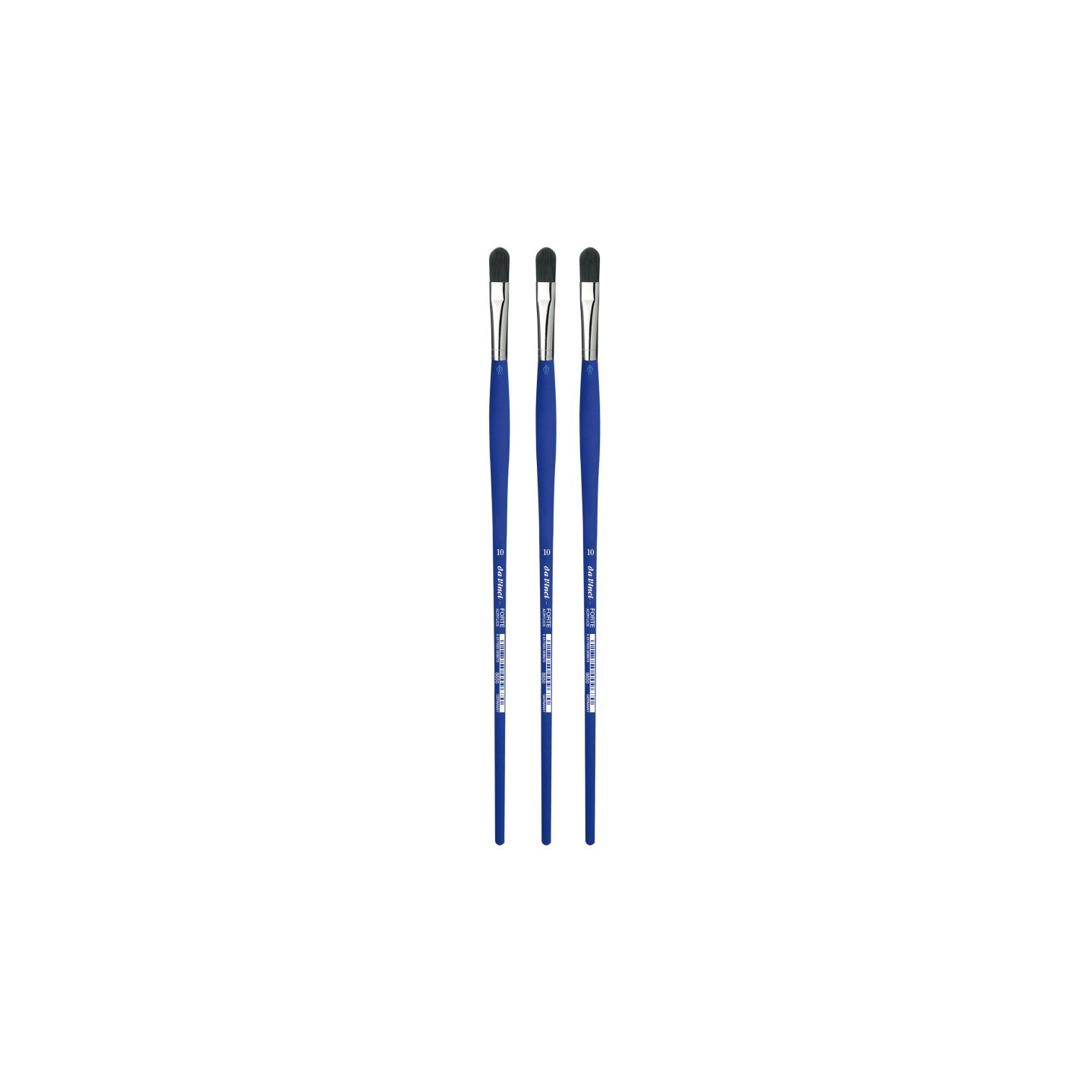 da Vinci FORTE-Acrylics Student Brush, Synthetic, Acrylic & Oil, Filbert, Series 8650, Size 10, Pack of 3