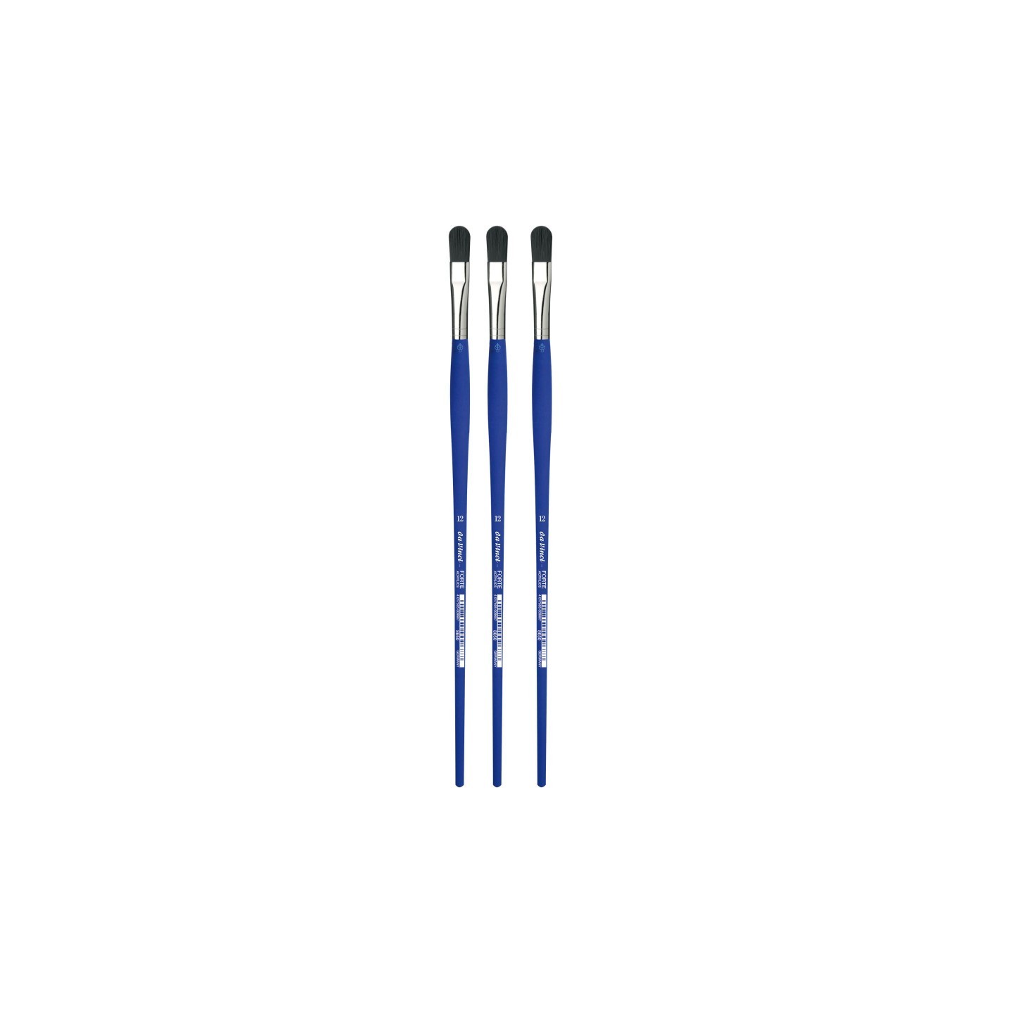 da Vinci FORTE-Acrylics Student Brush, Synthetic, Acrylic & Oil, Filbert, Series 8650, Size 12, Pack of 3