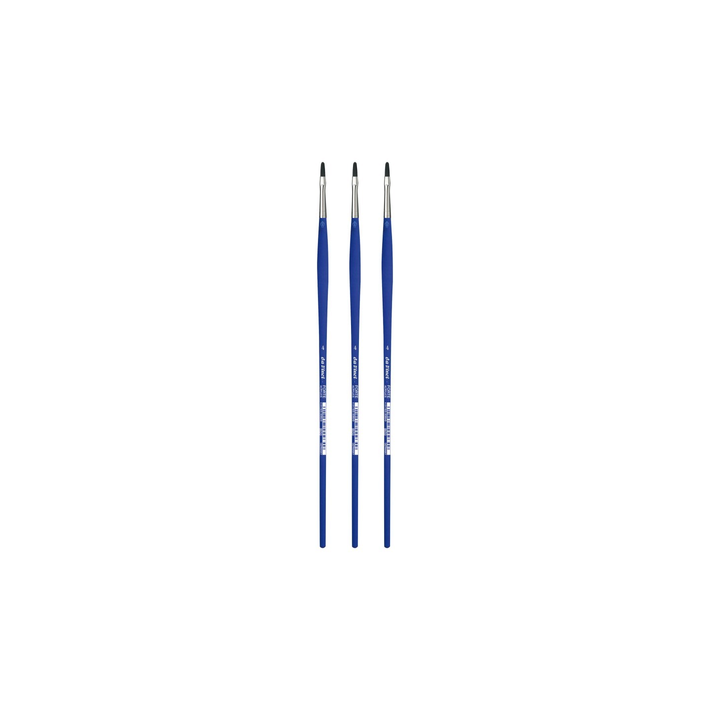 da Vinci FORTE-Acrylics Student Brush, Synthetic, Acrylic & Oil, Filbert, Series 8650, Size 4, Pack of 3