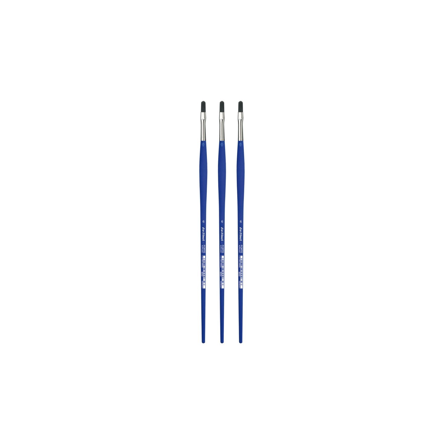 da Vinci FORTE-Acrylics Student Brush, Synthetic, Acrylic & Oil, Filbert, Series 8650, Size 6, Pack of 3