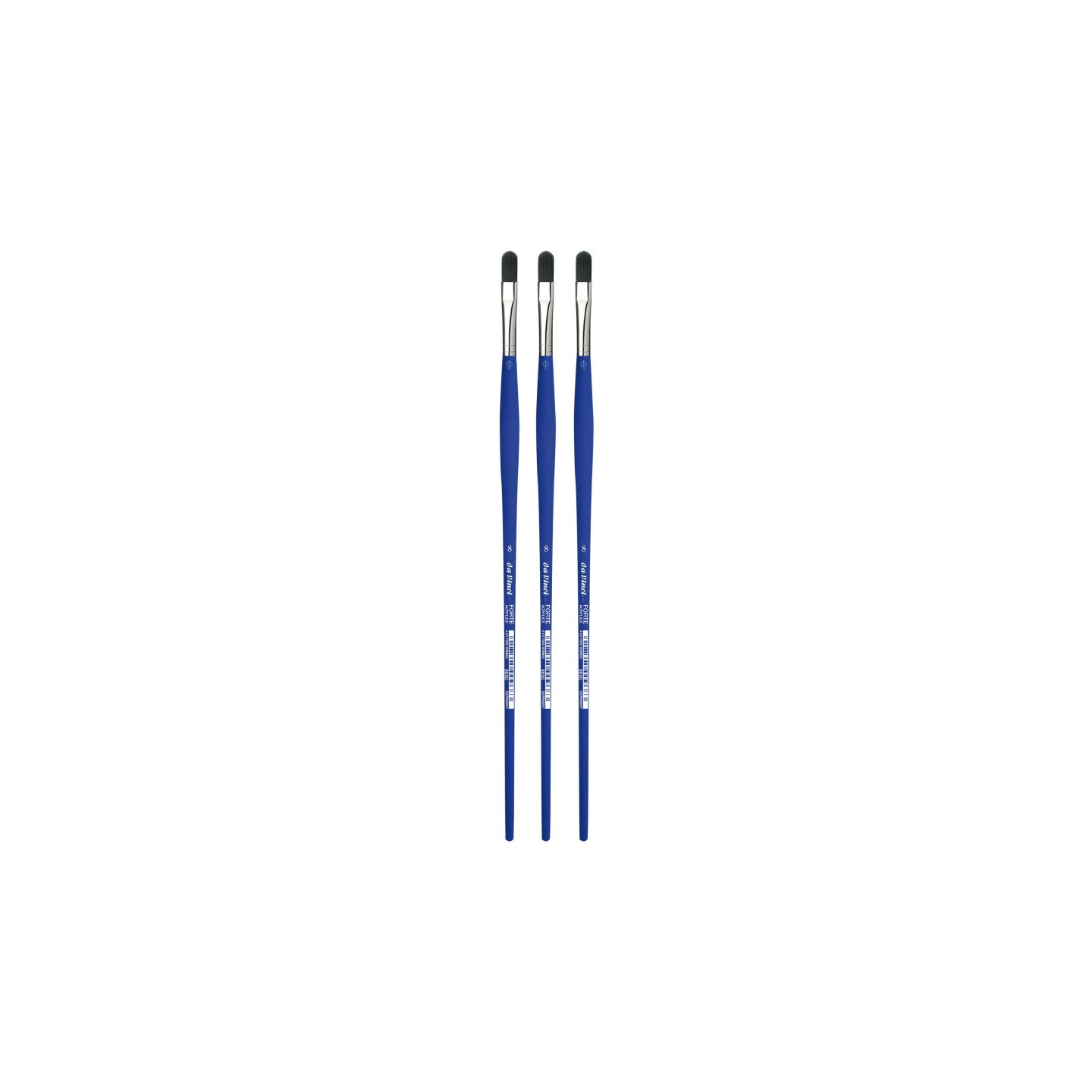 da Vinci FORTE-Acrylics Student Brush, Synthetic, Acrylic & Oil, Filbert, Series 8650, Size 8, Pack of 3