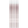da Vinci COLLEGE Student Brush, Synthetic, Acrylic & Oil, Round, Series 8730, Size 0, Pack of 6