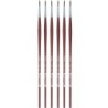 da Vinci COLLEGE Student Brush, Synthetic, Acrylic & Oil, Round, Series 8730, Size 4, Pack of 6