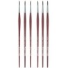 da Vinci COLLEGE Student Brush, Synthetic, Acrylic & Oil, Round, Series 8730, Size 6, Pack of 6