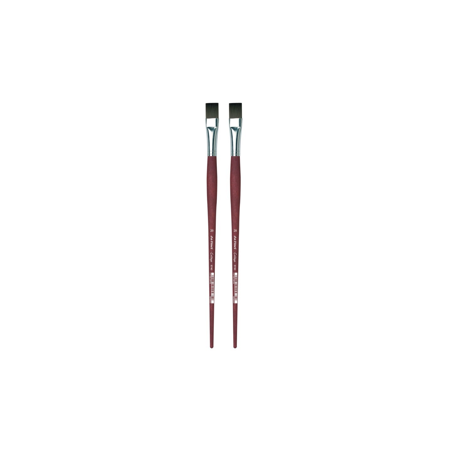 da Vinci COLLEGE Student Brush, Synthetic, Acrylic & Oil, Flat, Series 8740, Size 20, Pack of 2