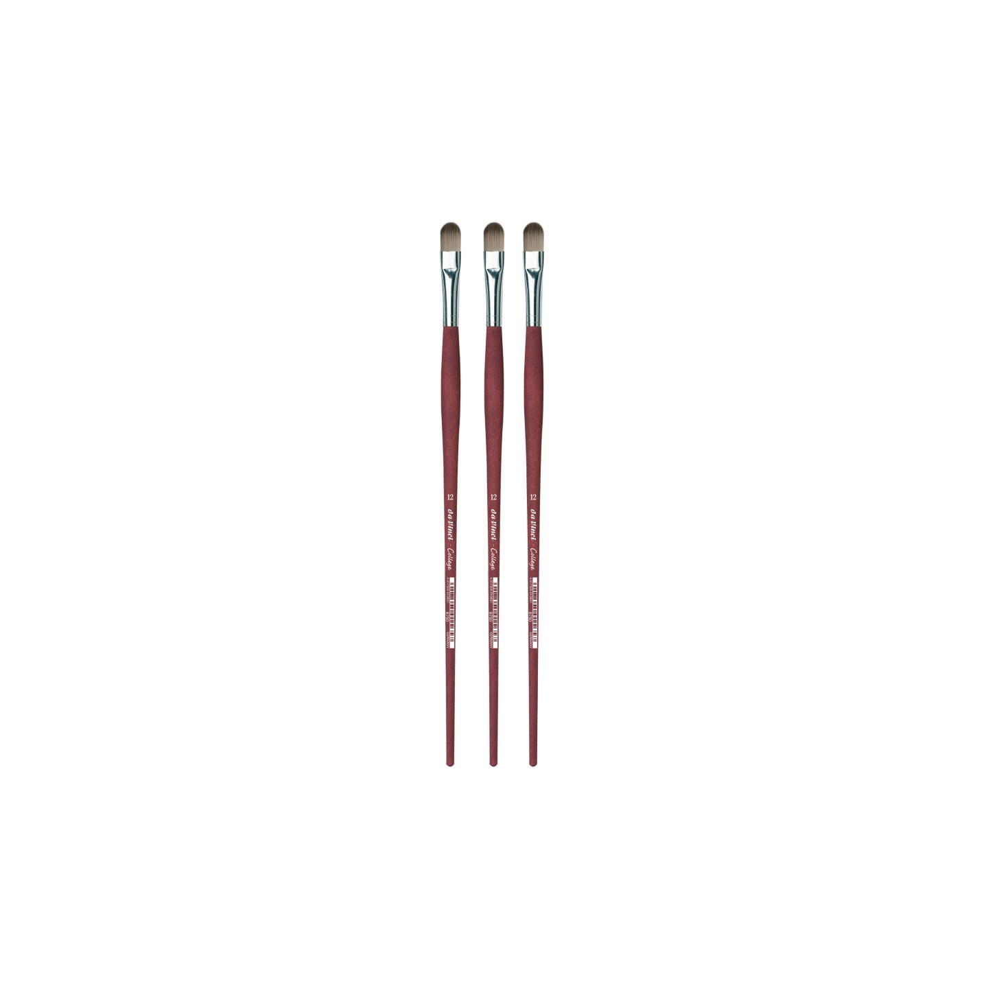 da Vinci COLLEGE Student Brush, Synthetic, Acrylic & Oil, Filbert, Series 8750, Size 12, Pack of 3