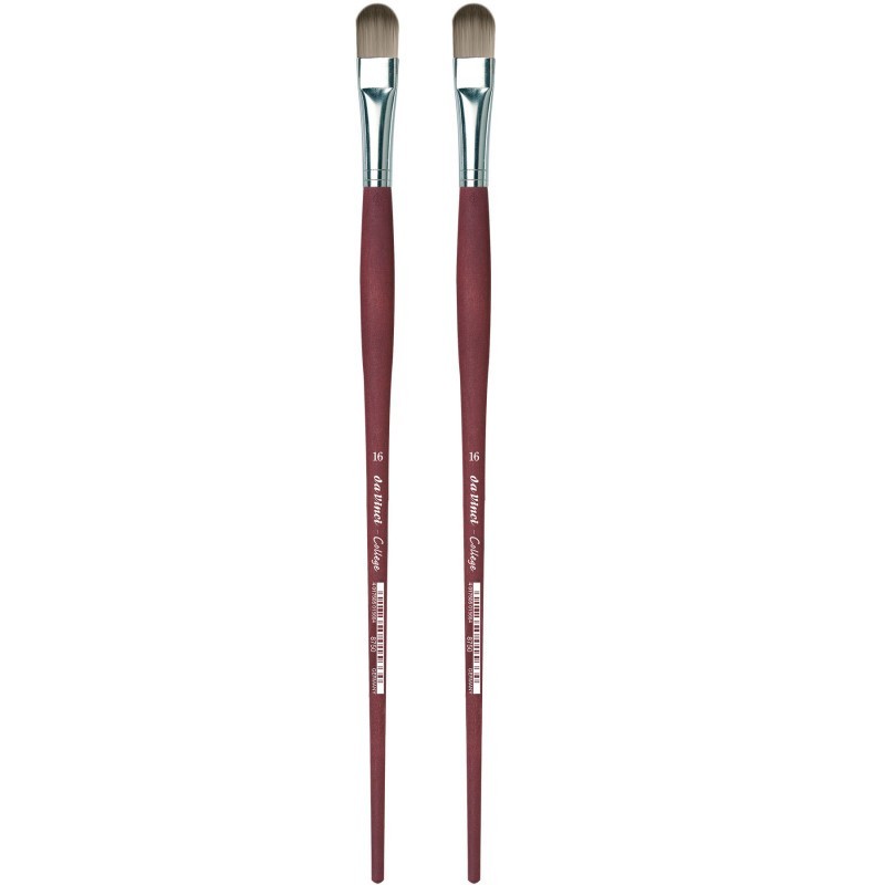 da Vinci COLLEGE Student Brush, Synthetic, Acrylic & Oil, Filbert, Series 8750, Size 16, Pack of 2