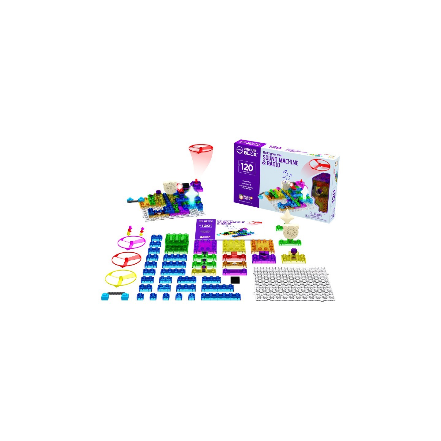 E-Blox® Circuit Blox 120, Circuit Board Building Blocks, 49 Pieces