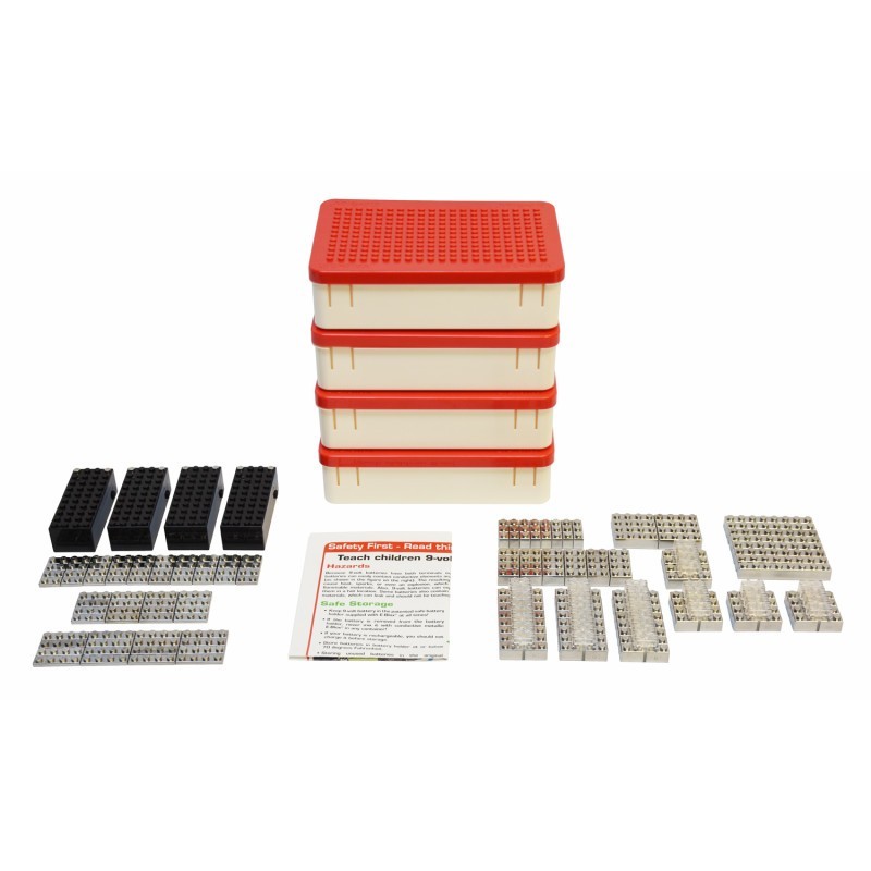 E-Blox® Power Blox Standard, LED Building Blocks Classroom Set, 180 Pieces