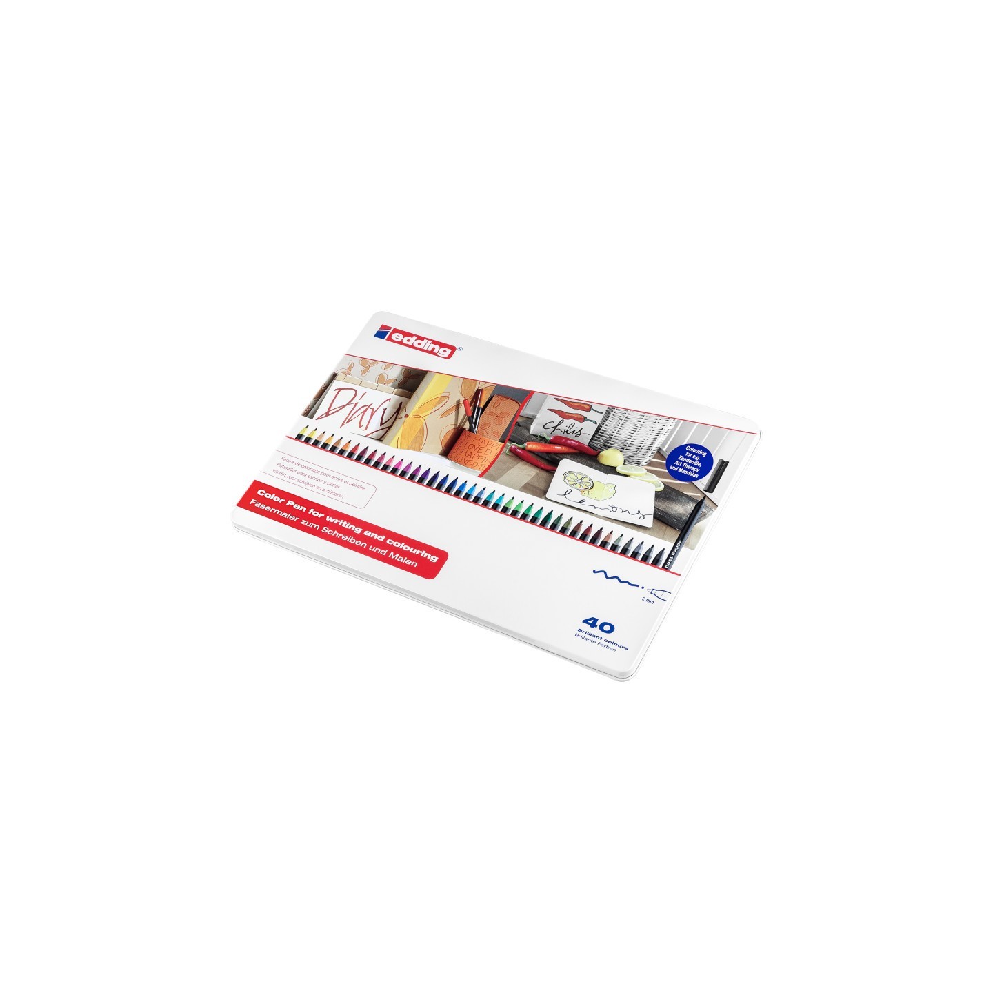 edding 1300 Series Color Markers, Medium, Assorted Colors, Set of 40