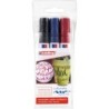 edding 1455 Series Calligraphy Marker, Flexible Tip, Assorted Colors, Set of 3