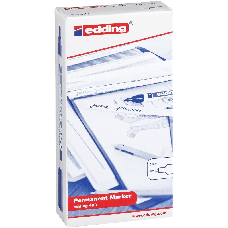 edding 400 Series Permanent Marker, Assorted Colors, Set of 10