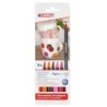 edding 4200 Series Porcelain Brush Pen, Warm Colors, Set of 6