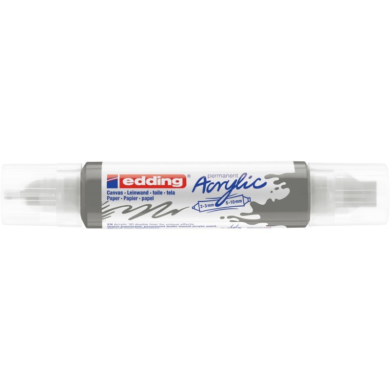 edding 5400 Series Acrylic 3D Paint Marker, Double Ended, Anthracite 926