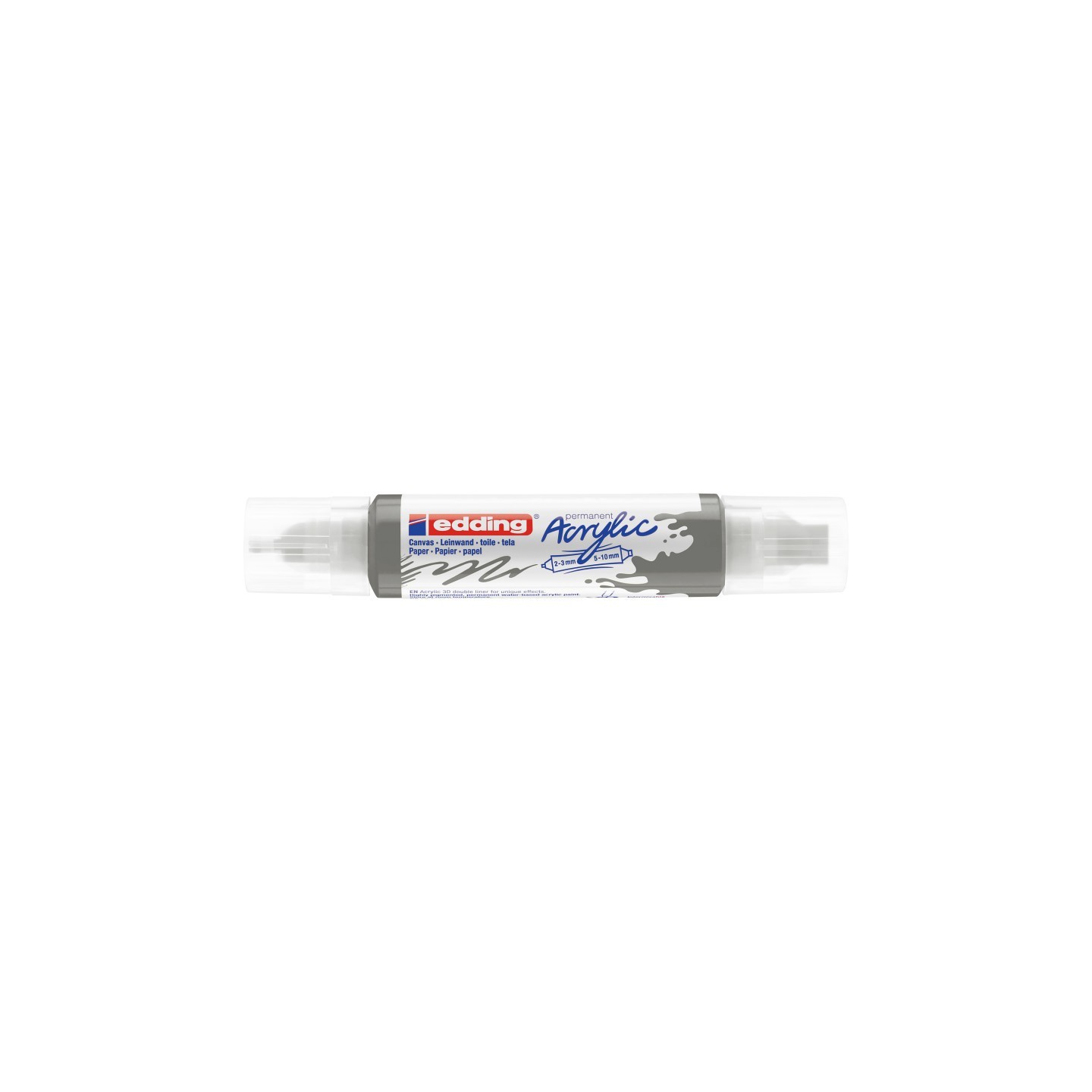 edding 5400 Series Acrylic 3D Paint Marker, Double Ended, Anthracite 926