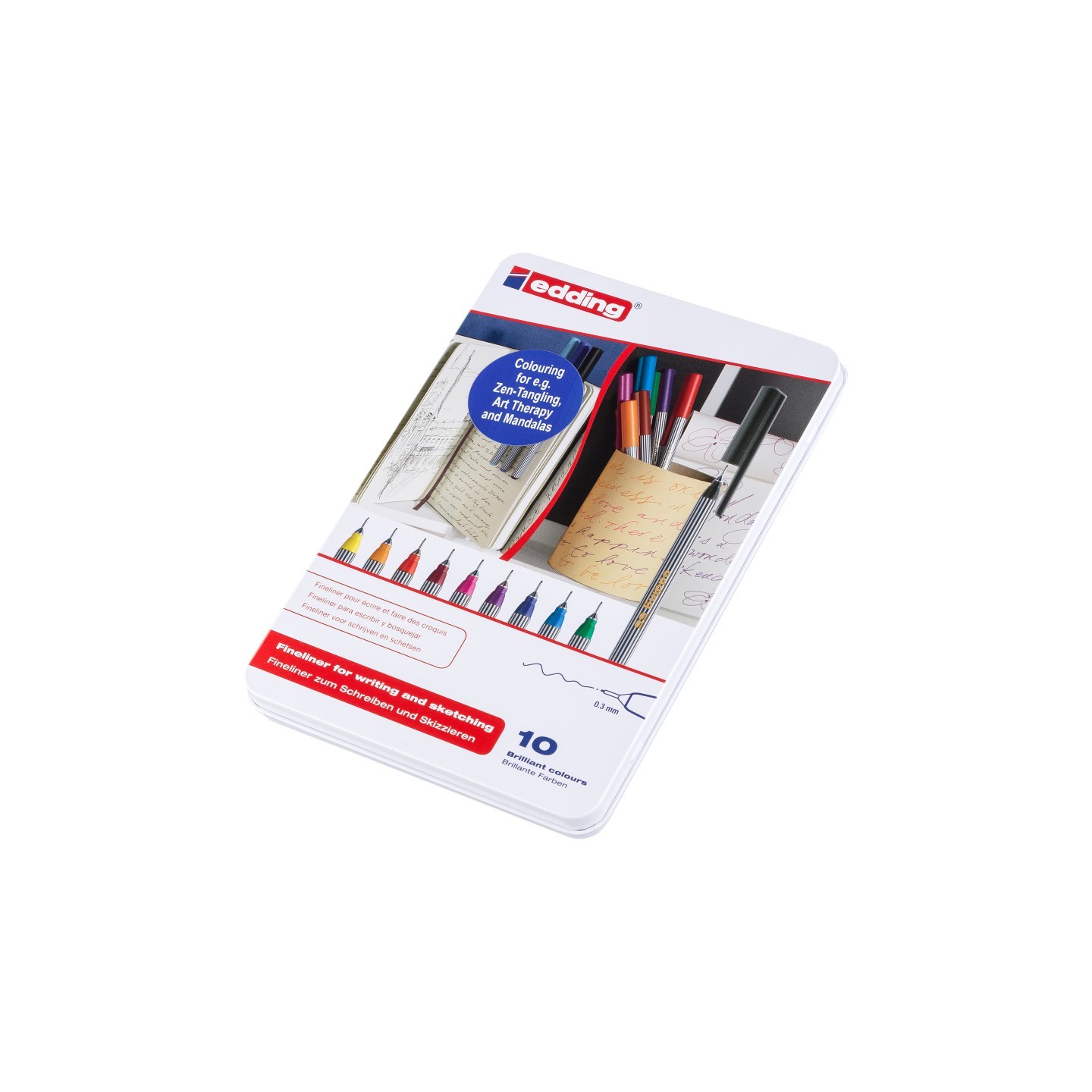 edding 55 Series Fineliner, Assorted Colors, Set of 10