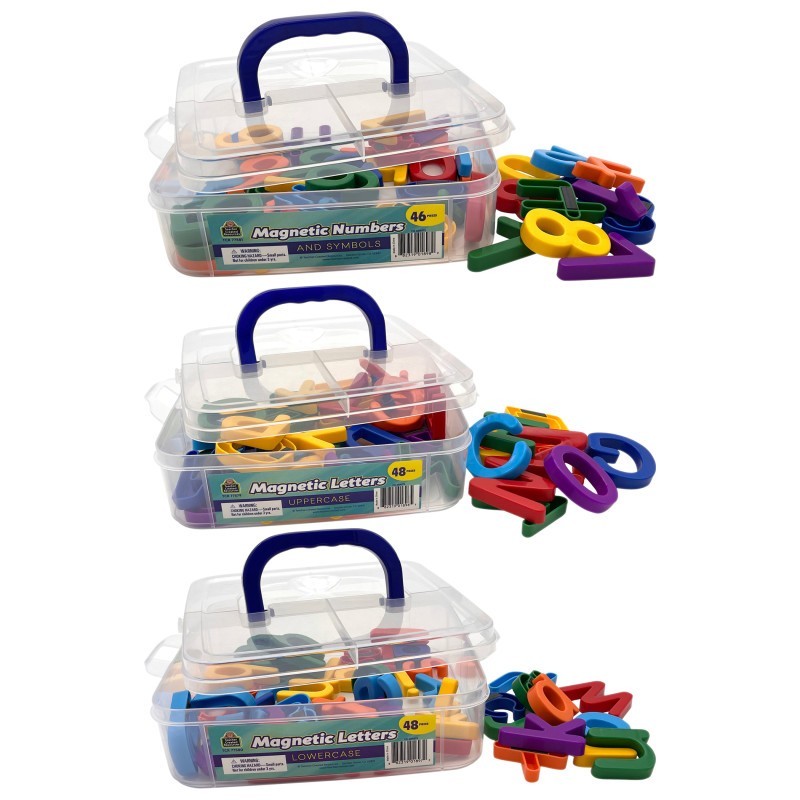 Teacher Created Resources® Magnetic Letters & Numbers 3-Pack, Uppercase, Lowercase, Numbers & Symbols