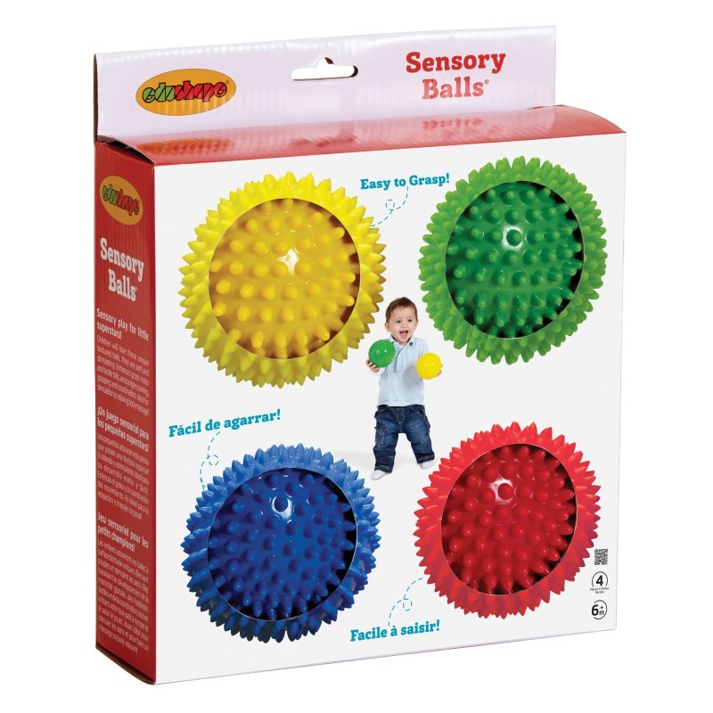 edushape® Sensory Opaque Ball, 4" Diameter, Pack of 4