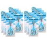 enday Soft Grip School Scissors, 5", Round Tip, Blue, 6 Per Pack, 2 Packs