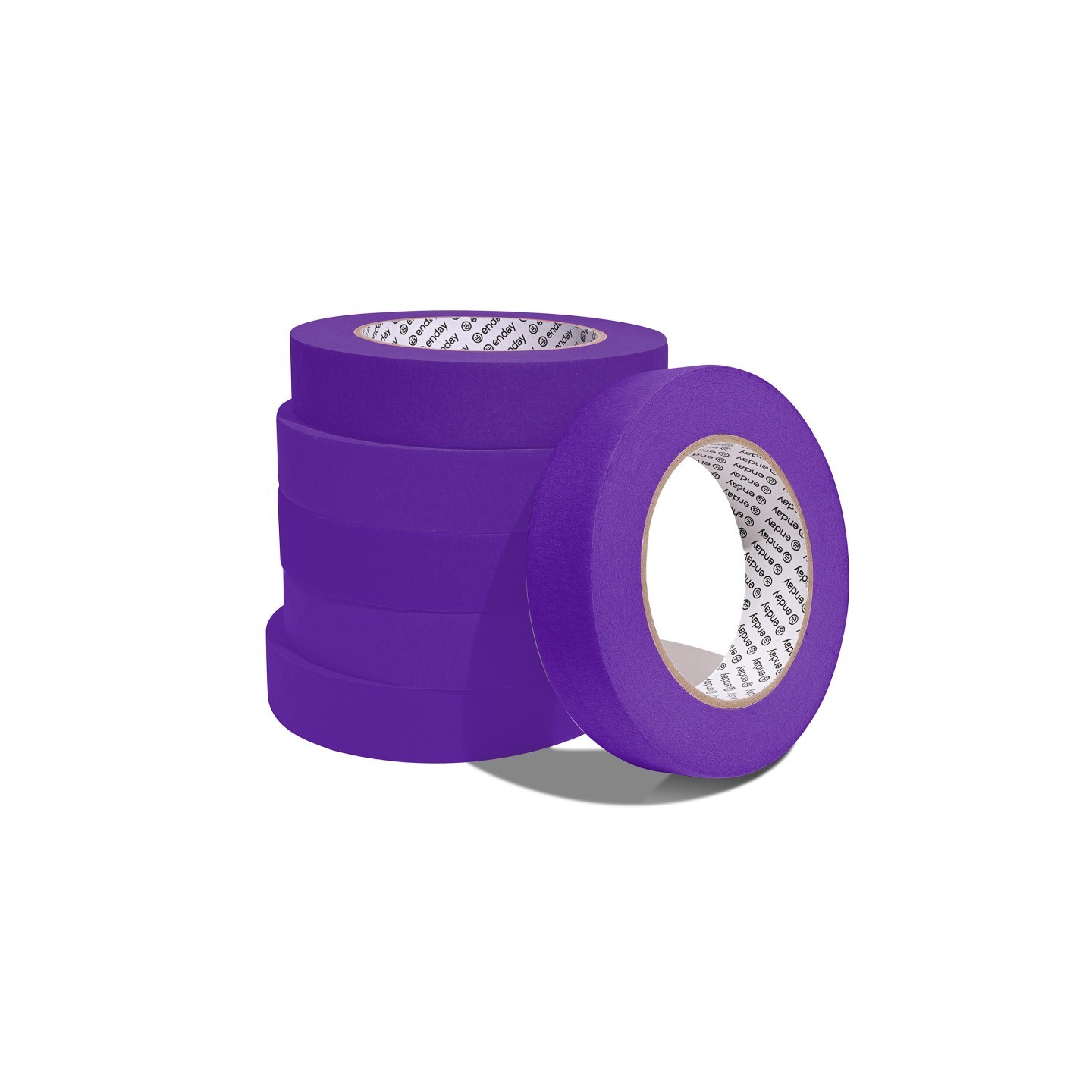 enday Masking Tape, 1" x 60 Yards, Purple, Pack of 6