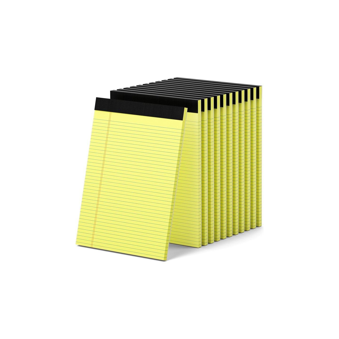 enday Legal Pad, 8-1/2" x 11", 50 Sheets, Canary, Pack of 12