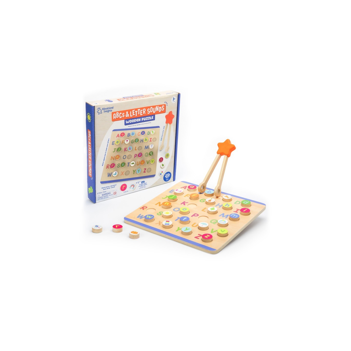 Educational Insights ABCs & Letter Sounds Wooden Puzzle