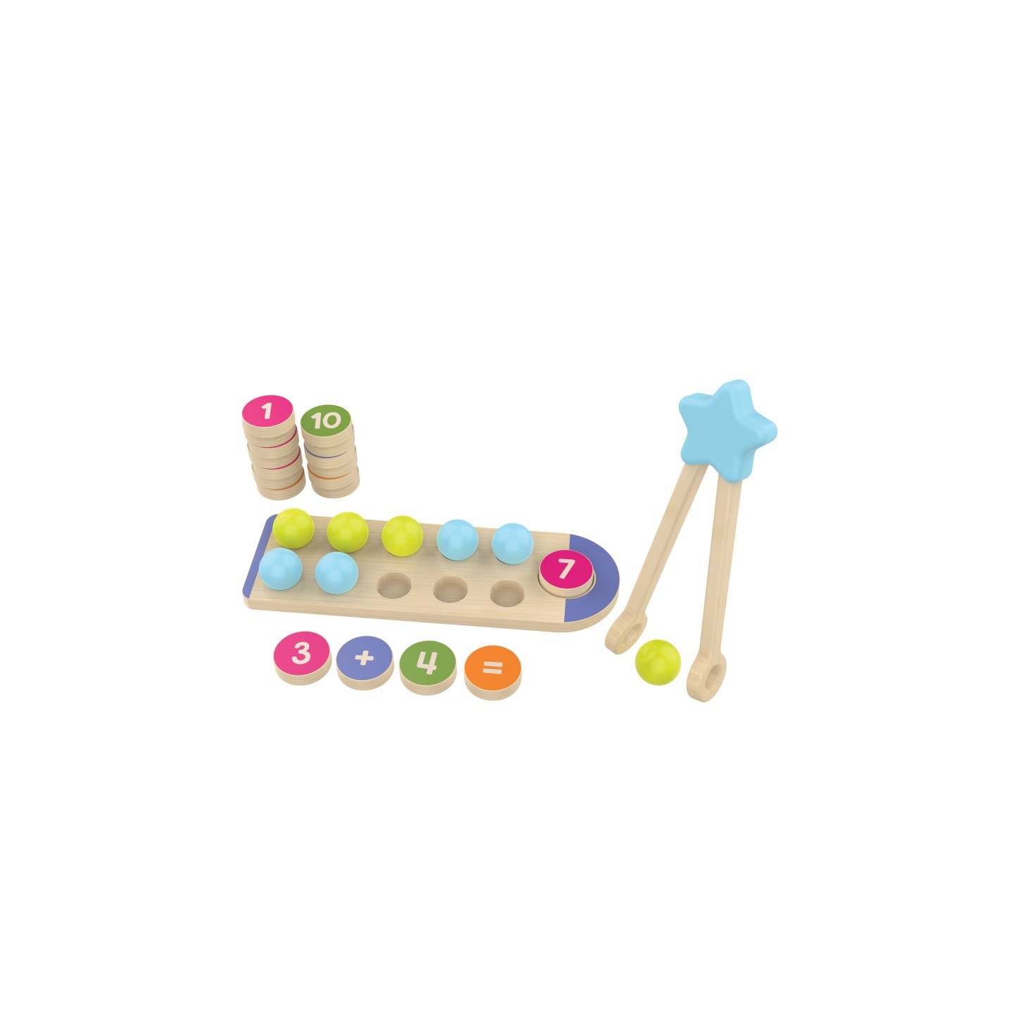 Educational Insights Count & Match Numbers 1-10 Wooden Set