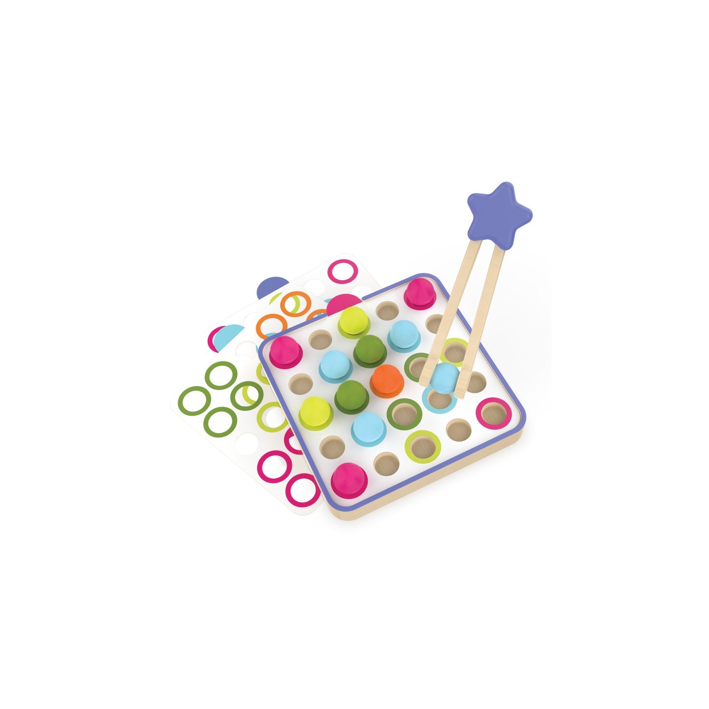 Educational Insights Pattern Matching Puzzle Wooden Color & Counting Board