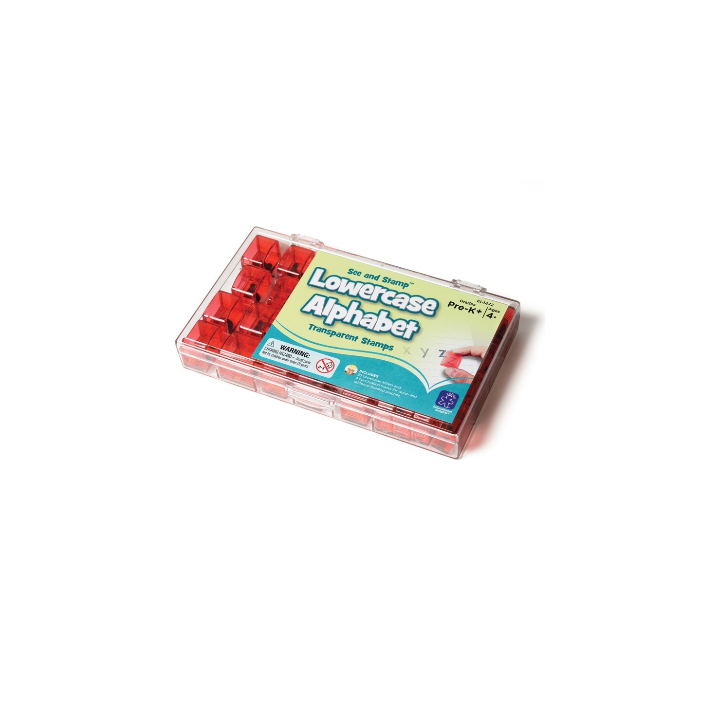 Educational Insights See and Stamp Alphabet Transparent Stamps, Lowercase 5/8"