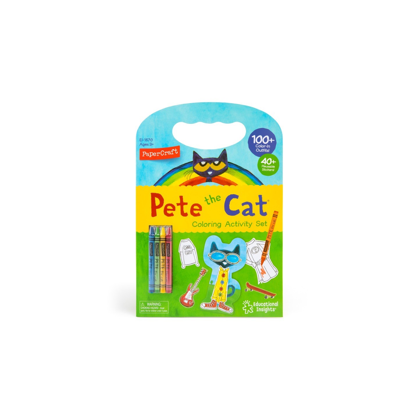 Educational Insights Papercraft Pete the Cat Coloring Activity Set