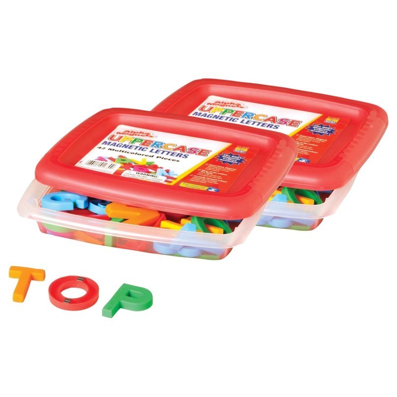 Educational Insights AlphaMagnets®, Uppercase, Multi-Colored, 42 Per Pack, 2 Packs