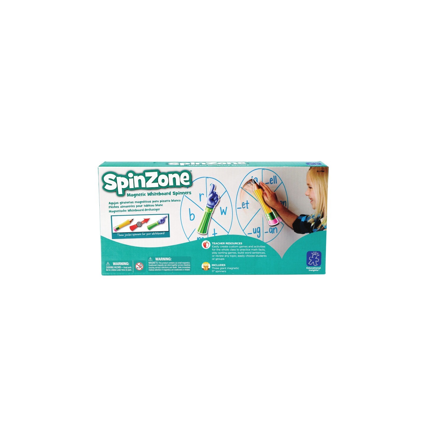 Educational Insights SpinZone® Magnetic Whiteboard Spinners, Set of 3