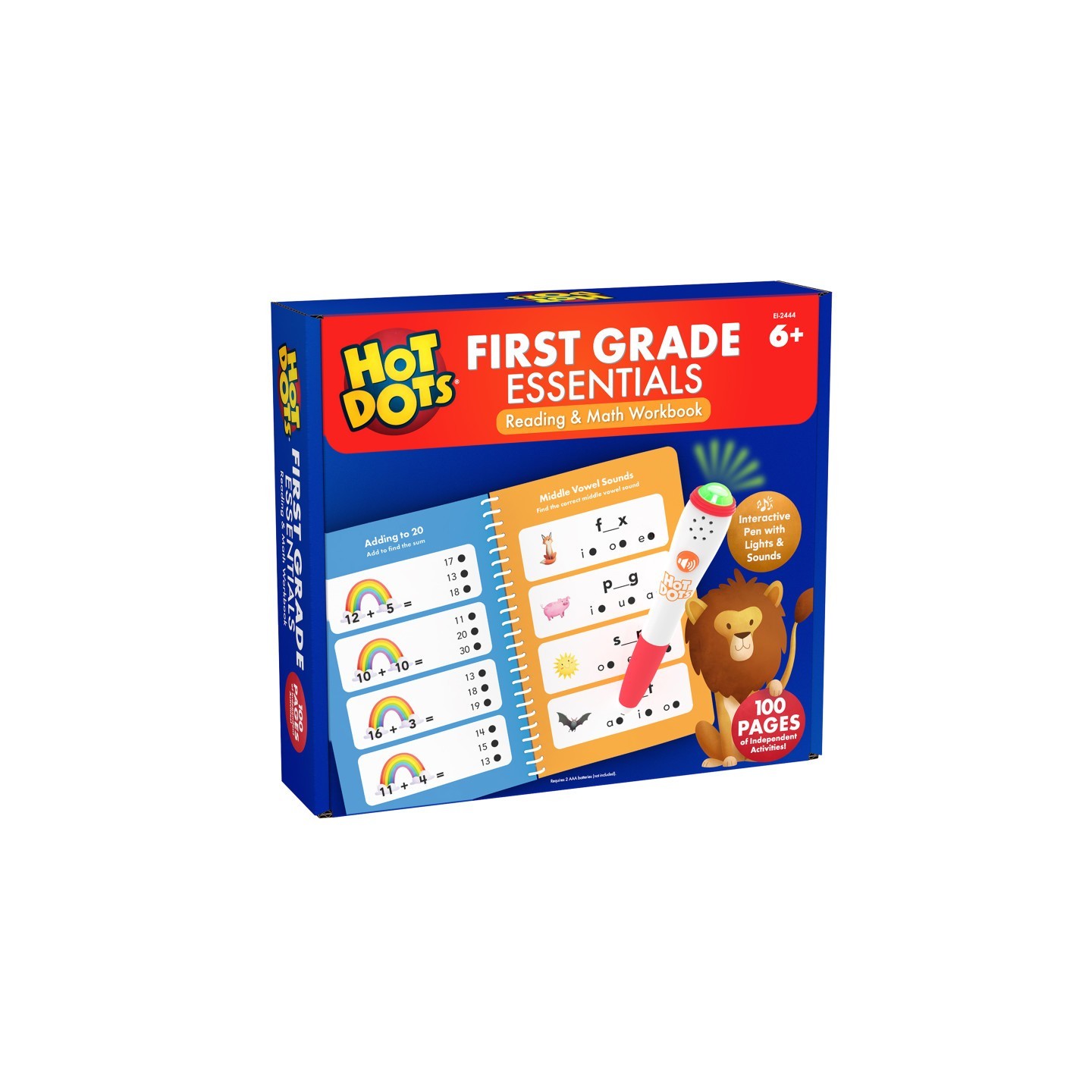 Educational Insights Hot Dots® First Grade Essentials Reading & Math Workbook