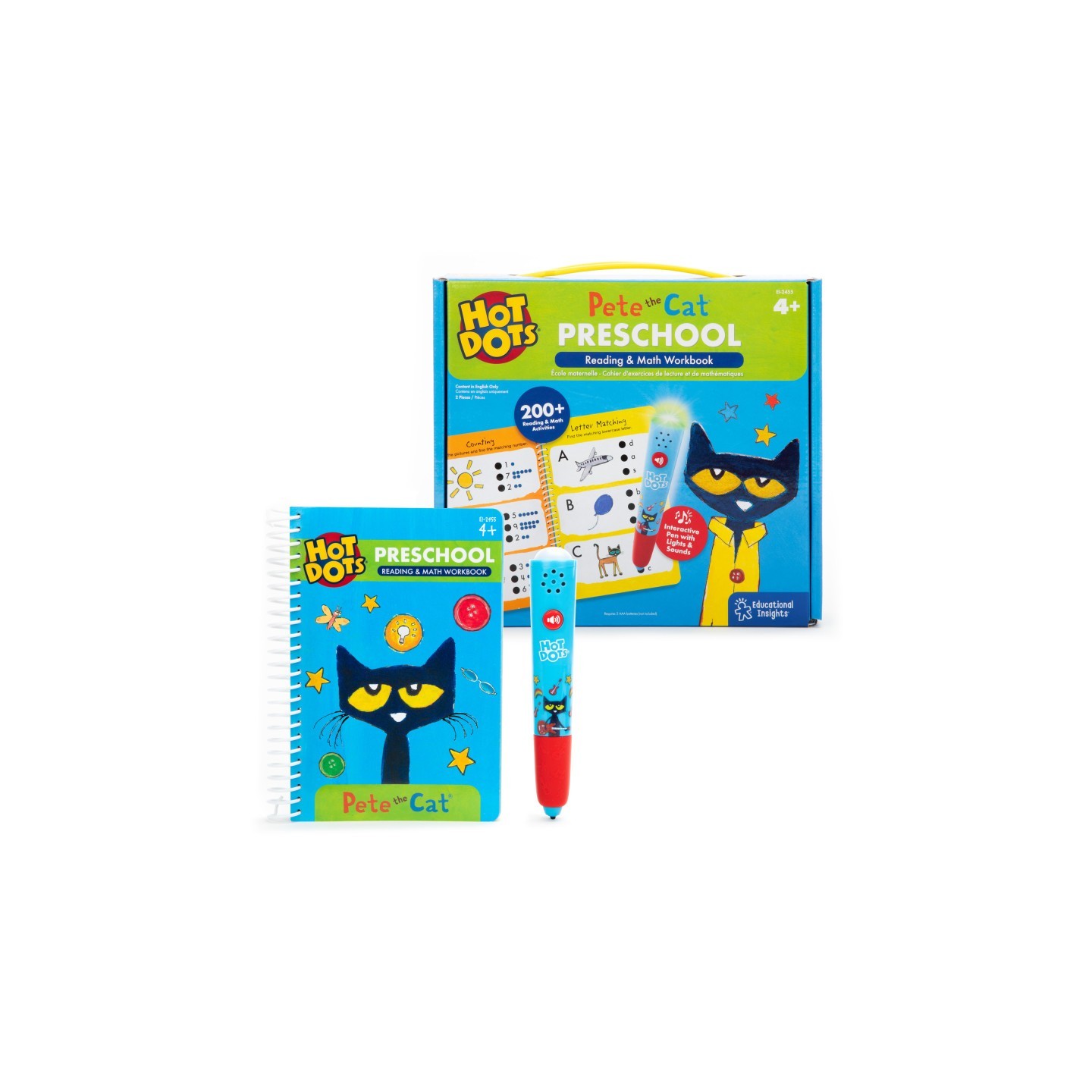 Educational Insights Hot Dots® Pete the Cat® Preschool Reading & Math