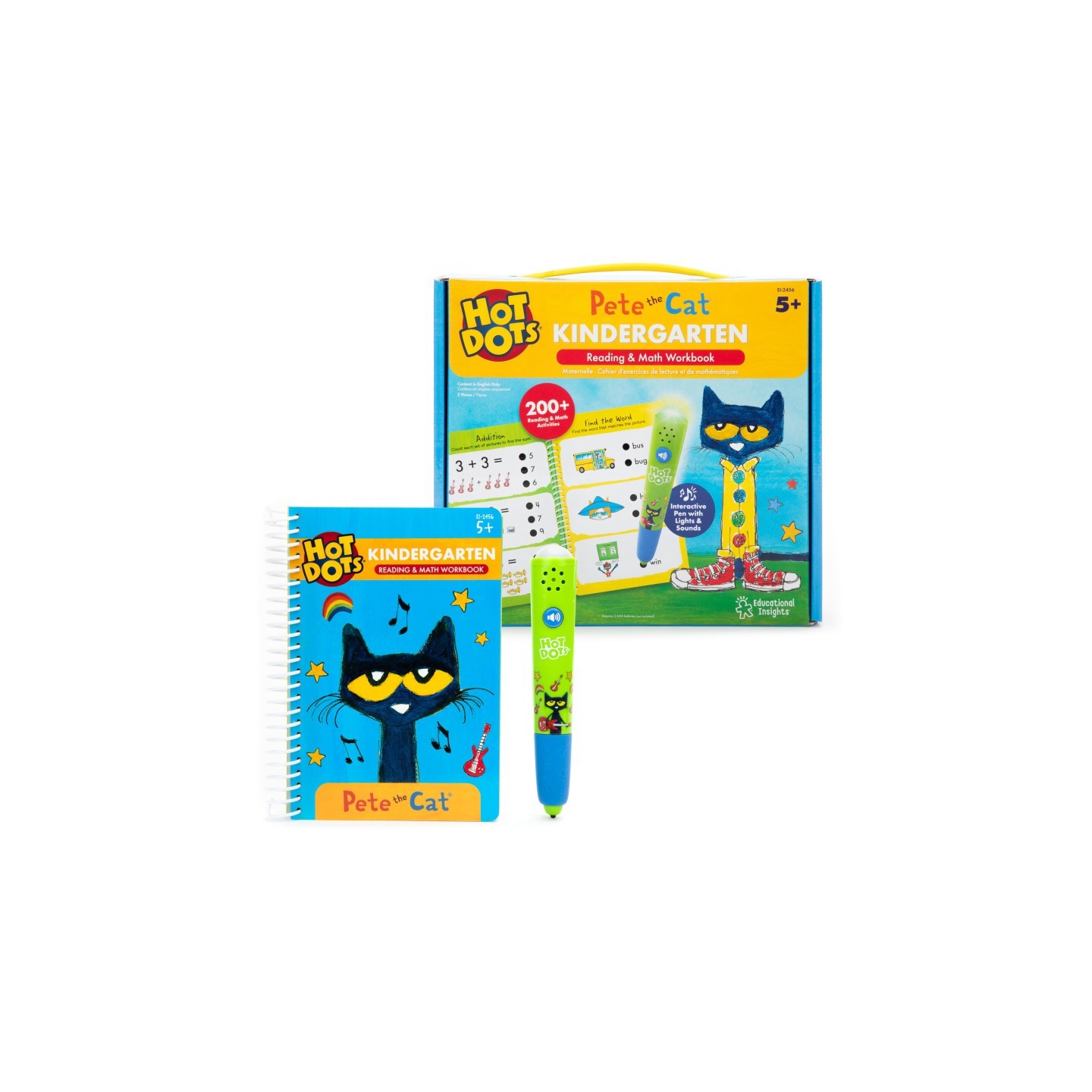 Educational Insights Hot Dots® Pete the Cat® Kindergarten Reading & Math