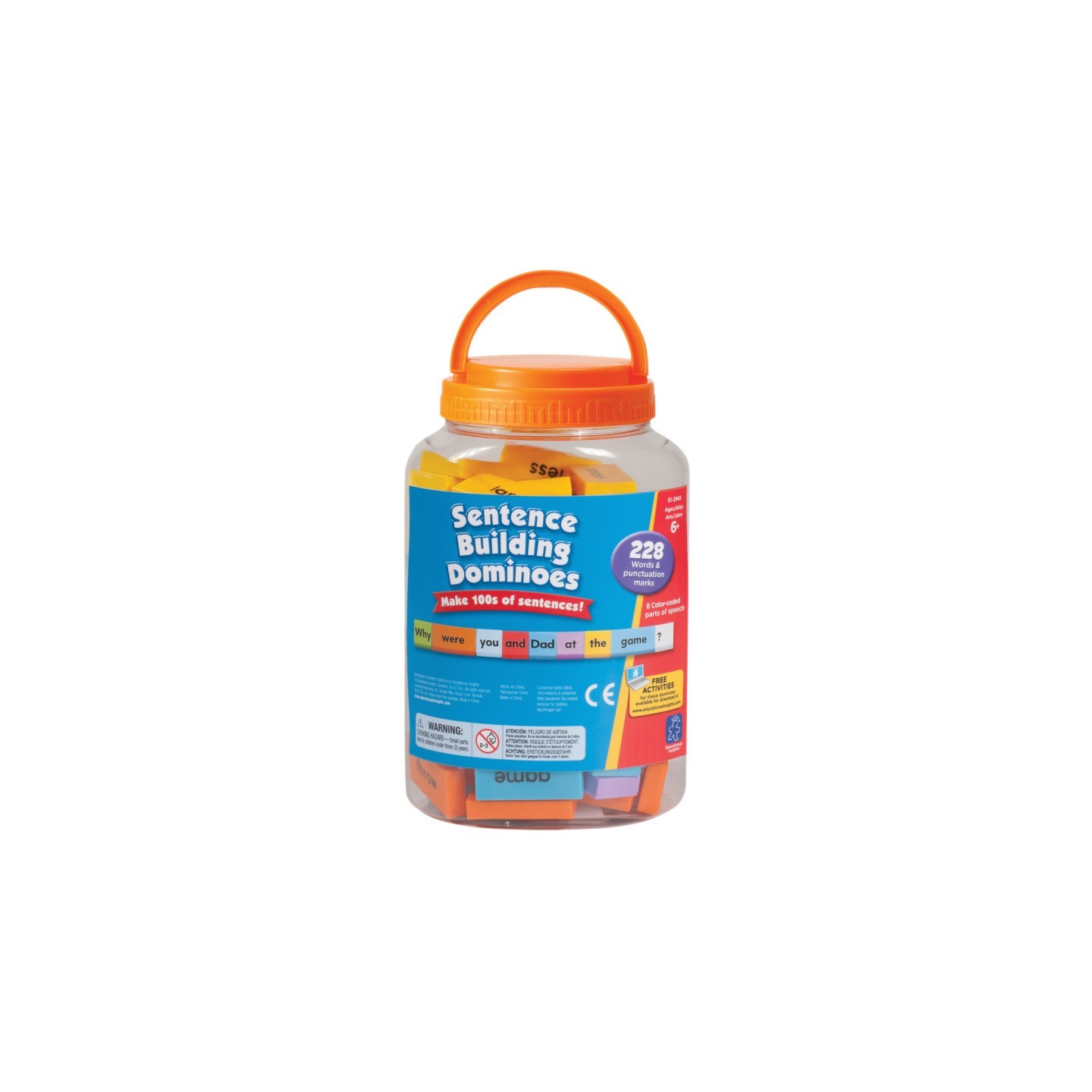Educational Insights Sentence-Building Dominoes, 228 Pieces