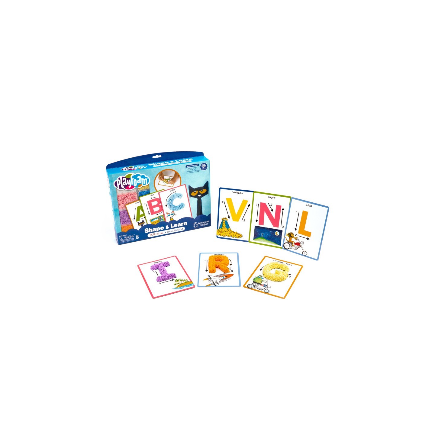 Educational Insights Playfoam Shape & Learn Pete the Cat Groovin' Alphabet