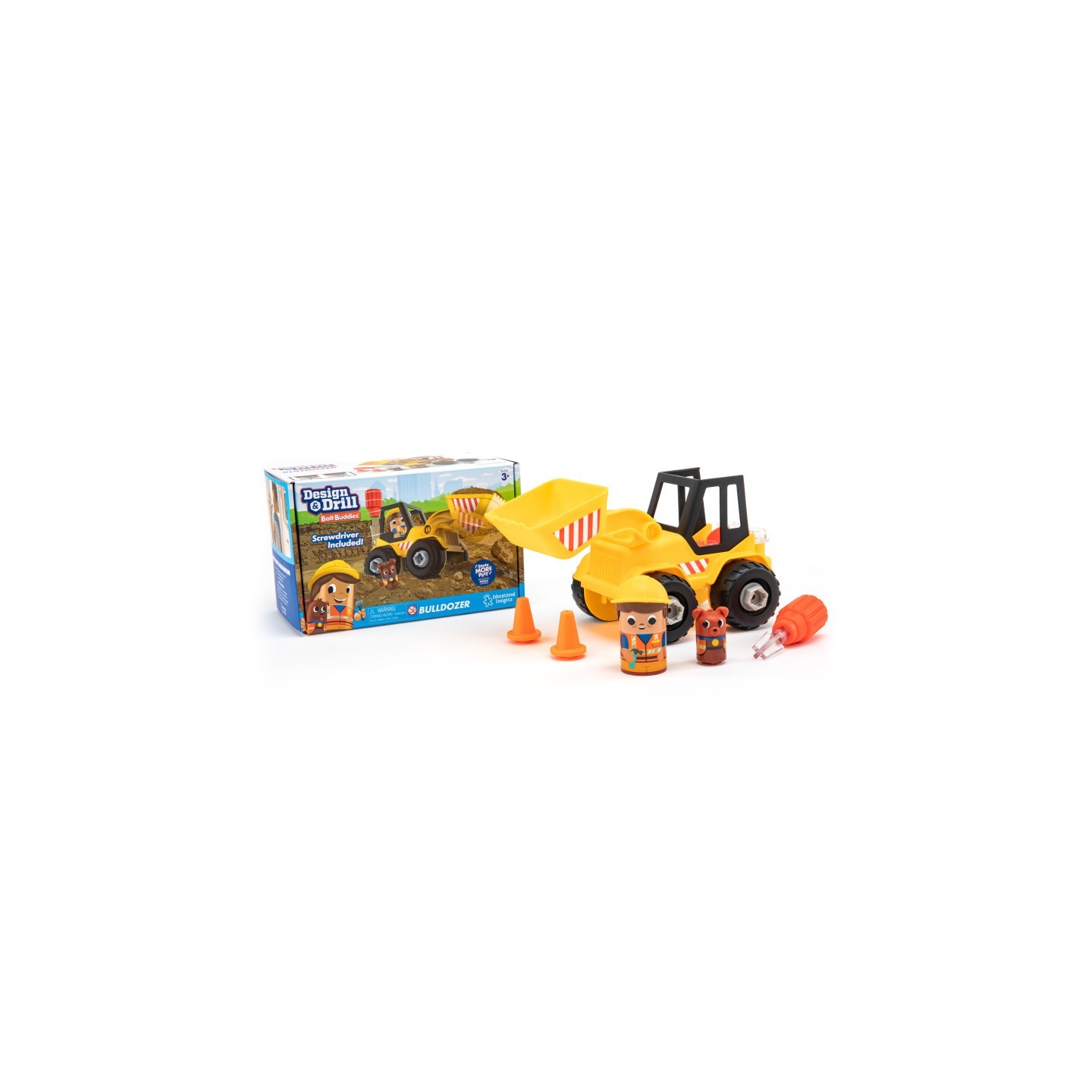 Educational Insights Design & Drill Bolt Buddies Bulldozer