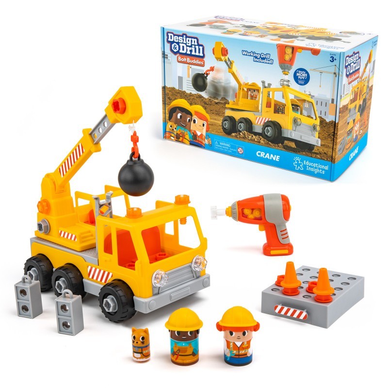 Educational Insights Design & Drill Bolt Buddies Crane